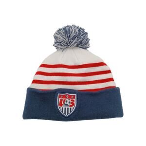 Nike Team USA Soccer Mini Swoosh Red White Blue Beanie Adult Hat Waldo